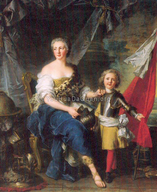 Mademoiselle de Lambesc as Minerva, Arming her Brother the Comte de Brionne - 让·马克·纳迪尔